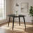 43" Real Rectangular Dining Table, Black Finish