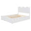 Grand lit plateforme avec 2 grands tiroirs, lit gigogne simple TG, blanc