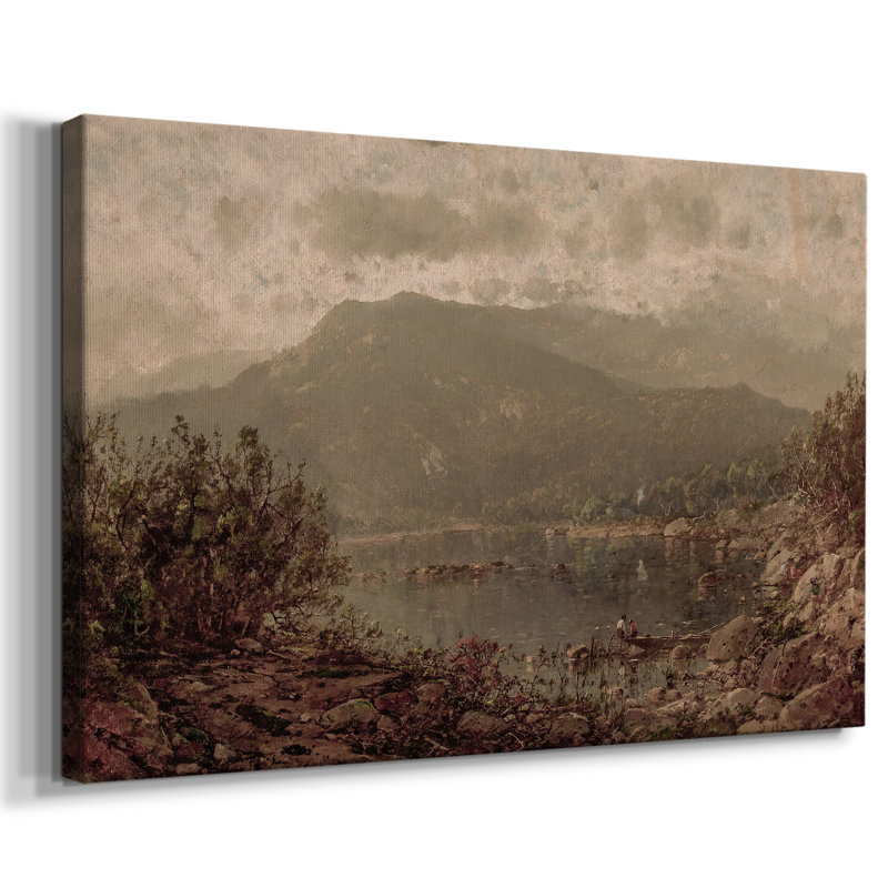 Paysage rétro - DCXLVI, H 41 po x l 61 po x P 1,5 po, Toile tendue