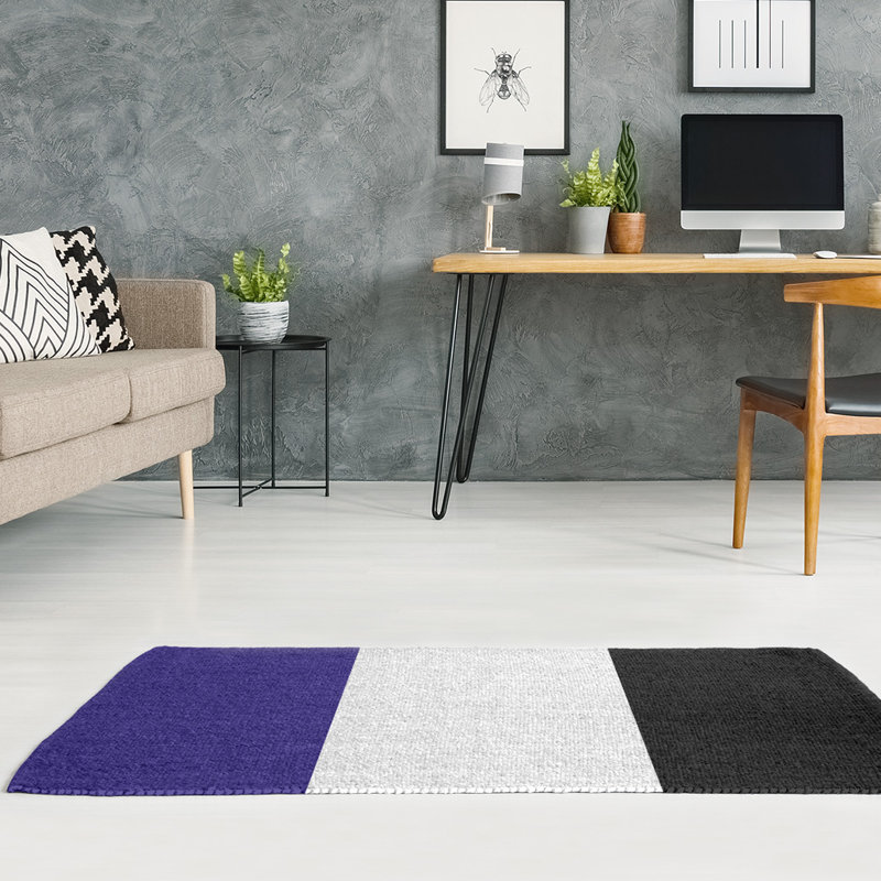 Striped Indoor Rug, Rectangle 5' x 7', No