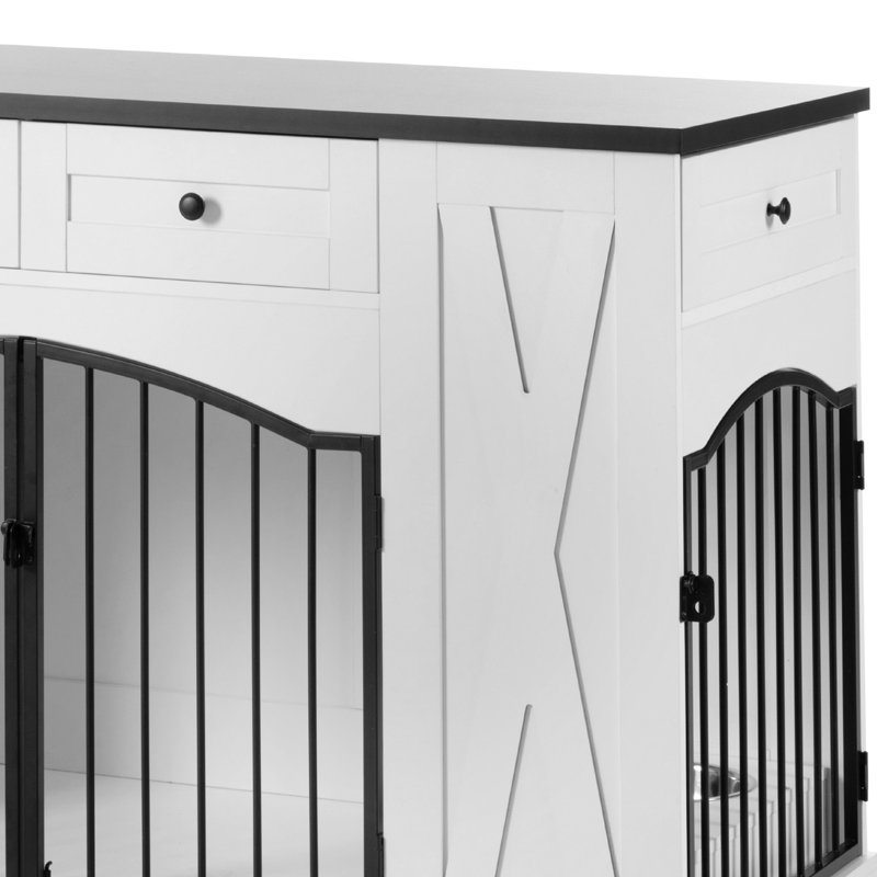 Meuble de rangement pour chien 43,3 po avec 3 tiroirs