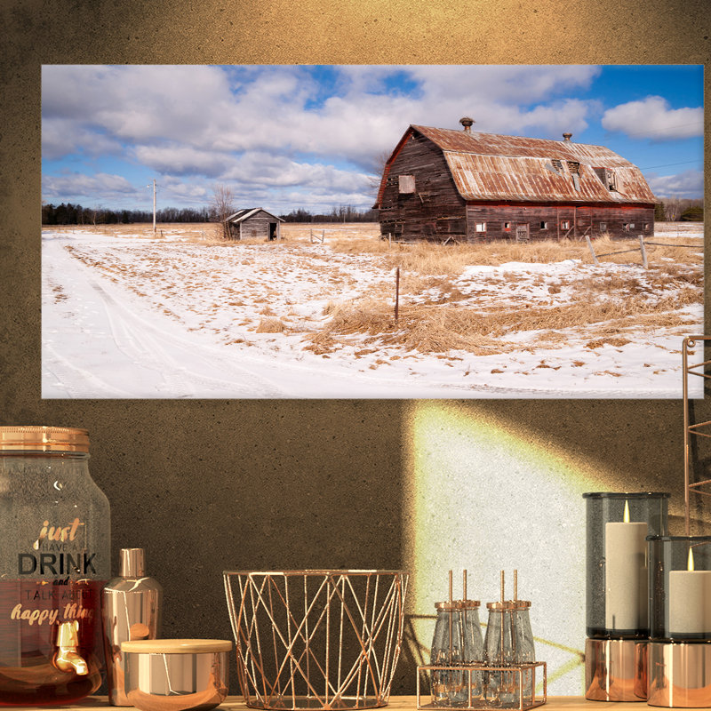 « farm field grange ranch », reproduction de photo sur toile, H 16 po x l 32 po x P 1 po