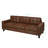 87.55 " Faux Leather Tufted Sofa Couch,Mid-Century  3-Seater Leather Upholstered  Couch-1651079094