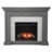 Dakesbury Faux Stone Electric Fireplace withTouch Screen Control Panel