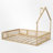 Full Size Wood Platform Bed With Guardrail-114222880
