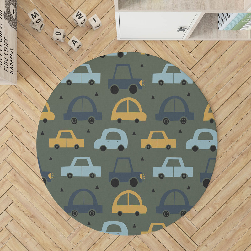 Tapis de jeu pour enfants Driveway, Chimichurri / vert / jaune