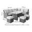 Uli Left Hand Rattan Corner Dining Set - with Rising Table-1528259596