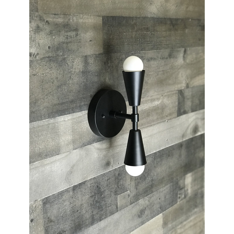 Caputo Armed Sconce, Matte Black