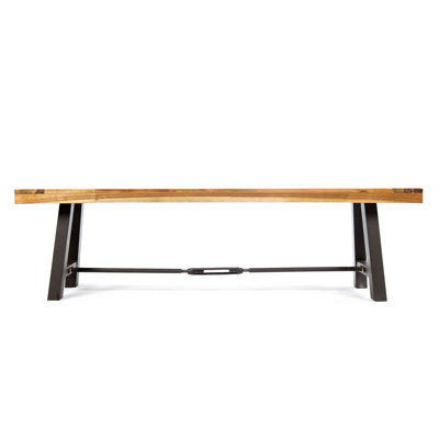 Banc de salle à manger en bois d'acacia, banc de patio sans dossier
