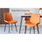 Grey PU Leather & Iron Leg Dining Table Set (2-Piece)