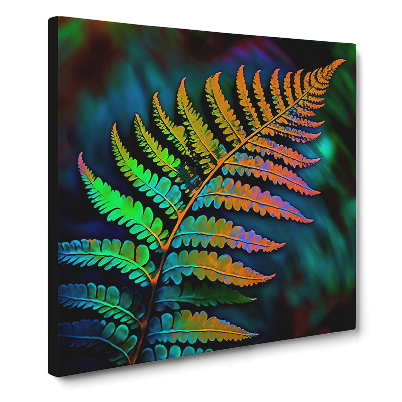Fern Leaf Neo-Impressionism - Print, 50cm H x 50cm W x 3cm D