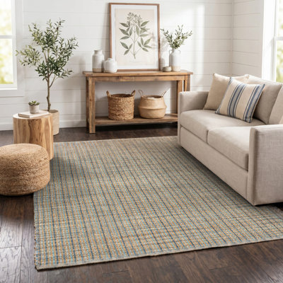 Lugano Handmade Coastal Striped Jute Area Rug