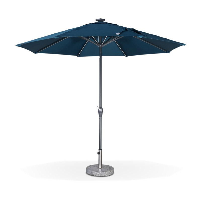 Andre-Lee 265cm Lighted Parasol, Dark Blue