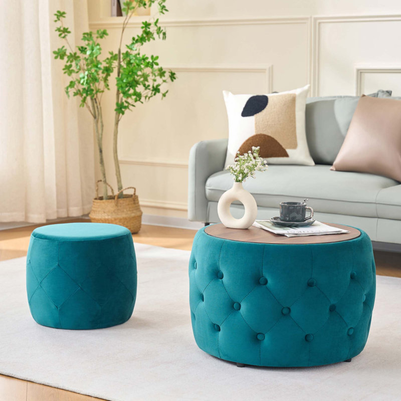 Repose-pieds gigognes luxueux en velours de 2