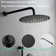 11.8-inch Wall Mount Shower Faucet Set with 3 Body Jets & Slide Bar Handheld Shower Head