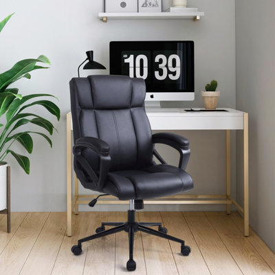 Kobinski Ergonomic Faux Leather Executive Chair Home Office Desk Chair With Headrest