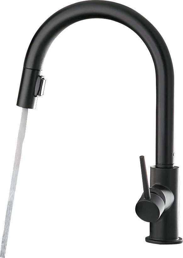 Trinsic Pull Down Sprayer Kitchen Sink Faucet, Single Handle Kitchen Faucet, Matte Black