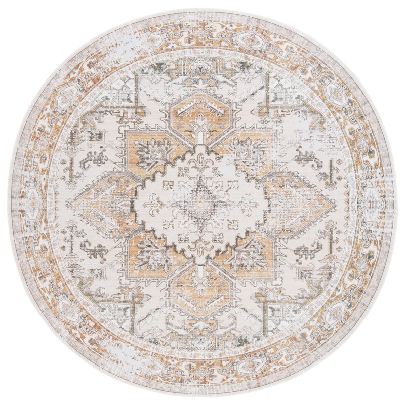 Arizona Performance Machine Washable Oriental Rug, Round 6'
