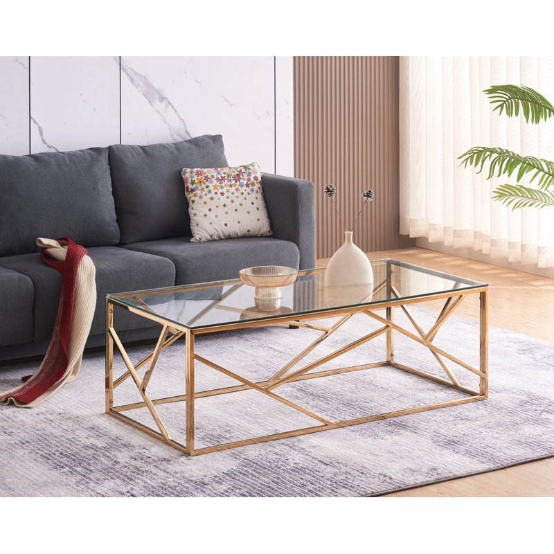 Abdo Abstract Coffee Table, Gold