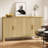 55.1" Fluted 4-Door Sideboard With Adjustable Shelves