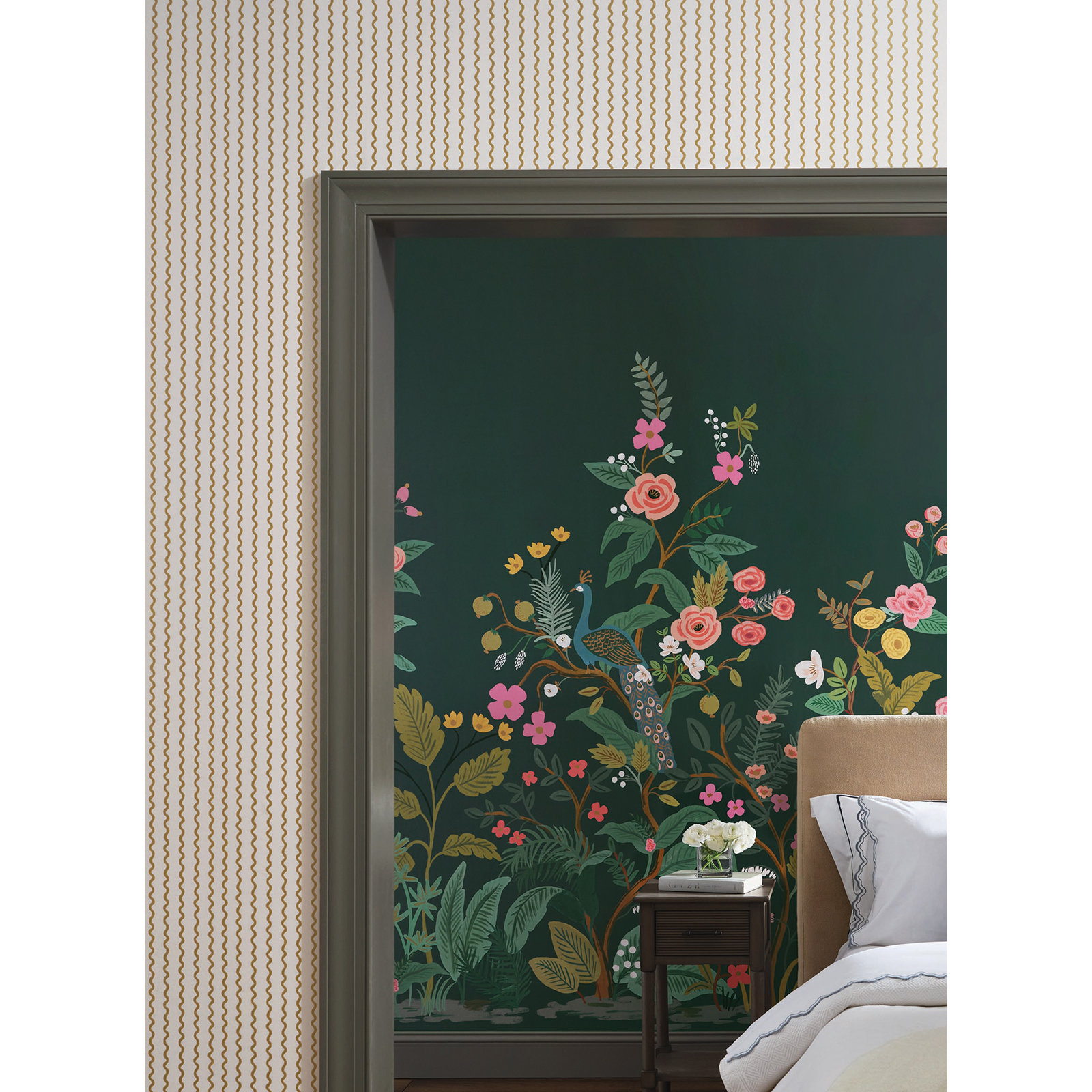 Rifle Paper Co. Rickrack Wallpaper, Gold