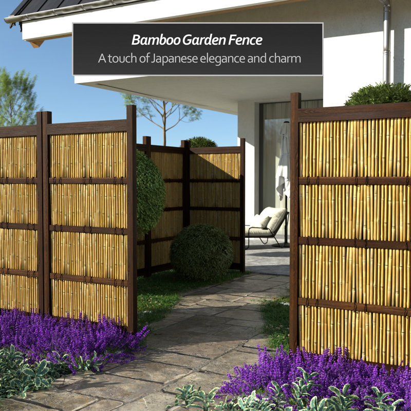 6 ft. H x 3 ft. W Japanese Kumo Fence Panel