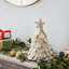 Handmade Cream Tabletop Christmas Tree in Hand Felted Wool-1034607637