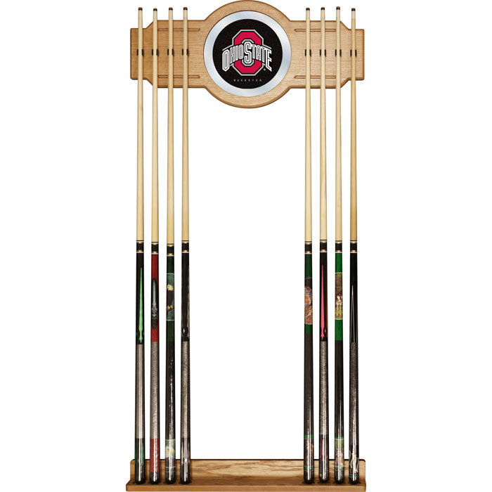 Porte-filets muraux en bois et miroir ncaa, Université Ohio State