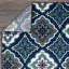 Tapis d'intérieur / extérieur bleu / vert / crème touffeté à la machine Hecht-86811409