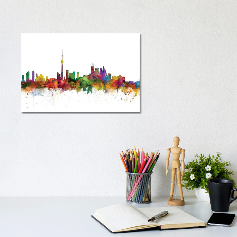 Toronto, Canada Skyline by Michael Tompsett - Wrapped Canvas Gallery-Wrapped Canvas Giclée, 20.32 cm H x 30.48 cm W