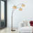 Lumiere III 80 LED Arched Floor Lamp with Double layer shade-1201442417-1201442422