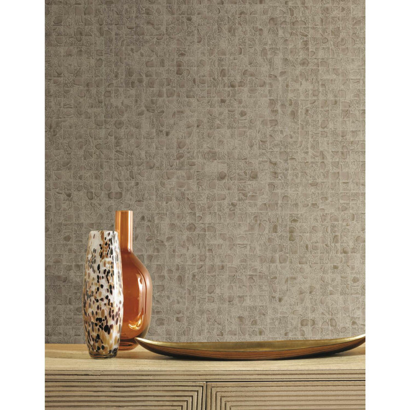 Rouleau de papier peint lisse L 32,8 pi x l 20,87 po, Beige
