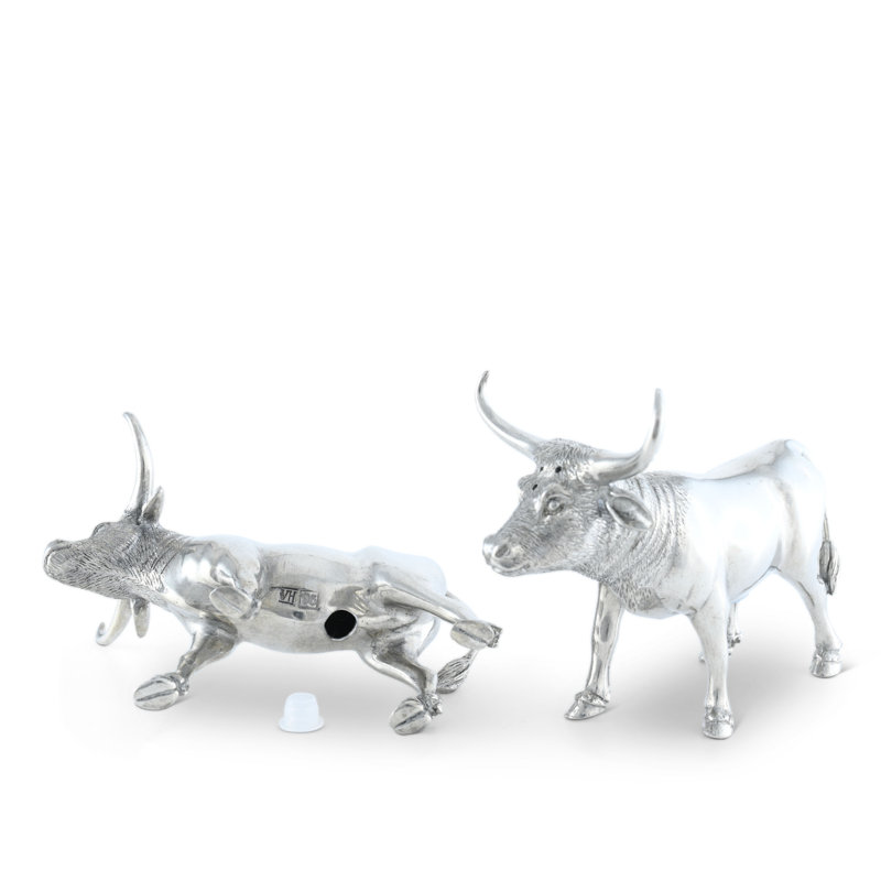 Ensemble salière et poivrière Western Frontier Pewter Steers