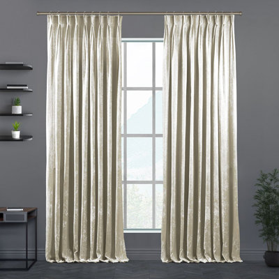 Velvet Semi-shee Single Curtain Panel