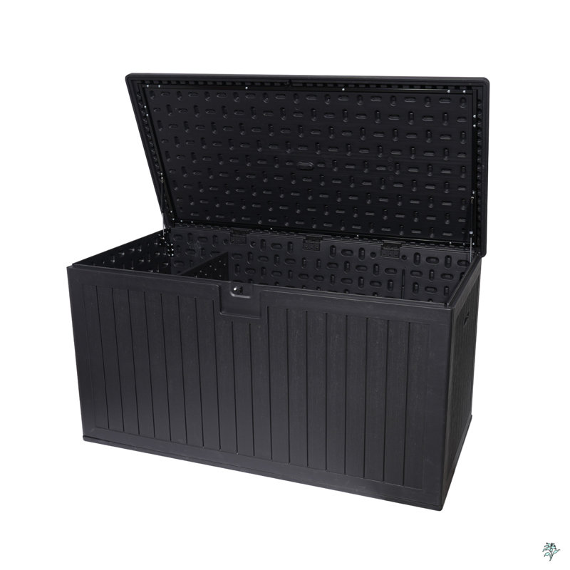 260 Gallon Resin Outdoor Deck Box Waterproof, Extra Large Patio Storage Box With Lockable Storage Containers