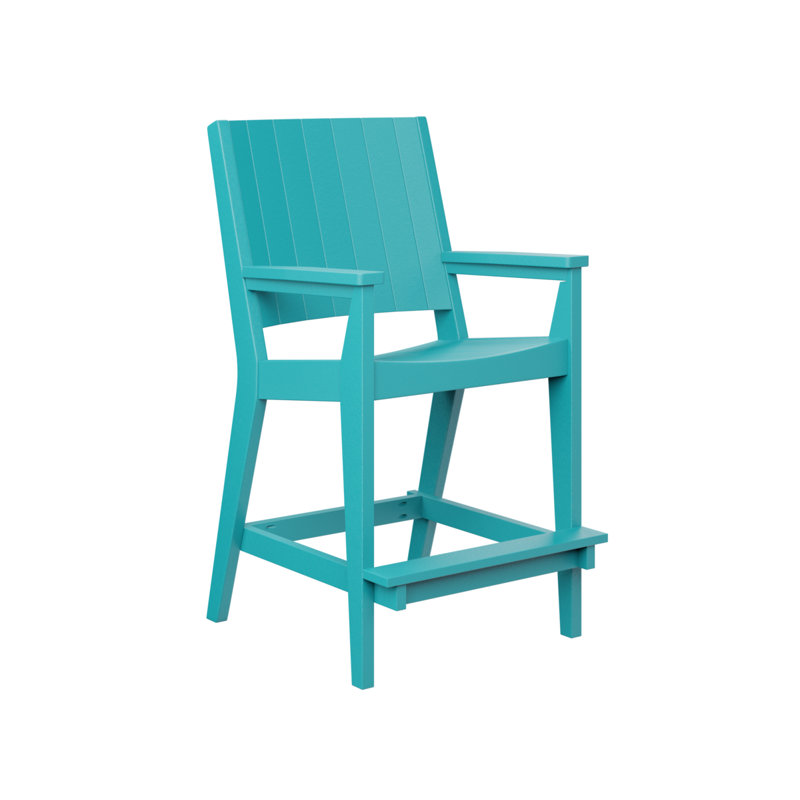 Berlin Gardens Mayhew Regular Chat Bar Chair, Aruba Blue, 25.5"