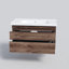 Ensemble de meuble-lavabo mural simple 39,6 po avec plateau en céramique avec miroir Jaisy