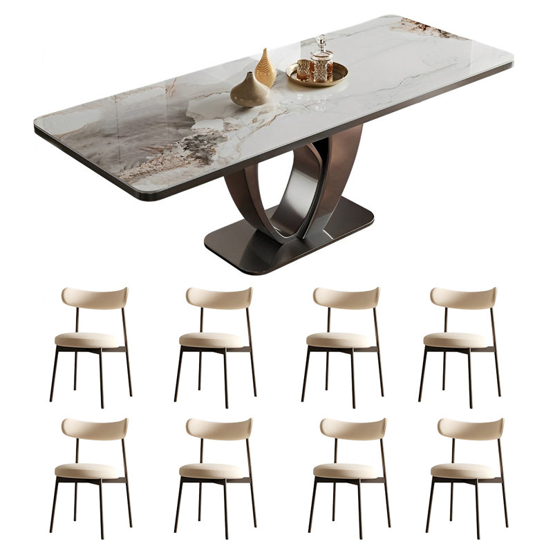 Ensemble de table et de chaises rectangulaires Home Rock