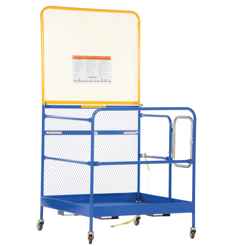 Work Platform Back Casters, 93.62" H x 48" W x 50.9375" D