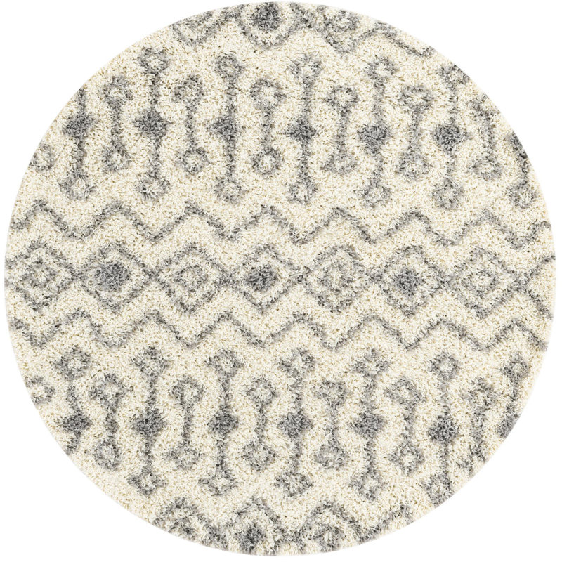 Birte Geometric Indoor Rug, Round 7'10"