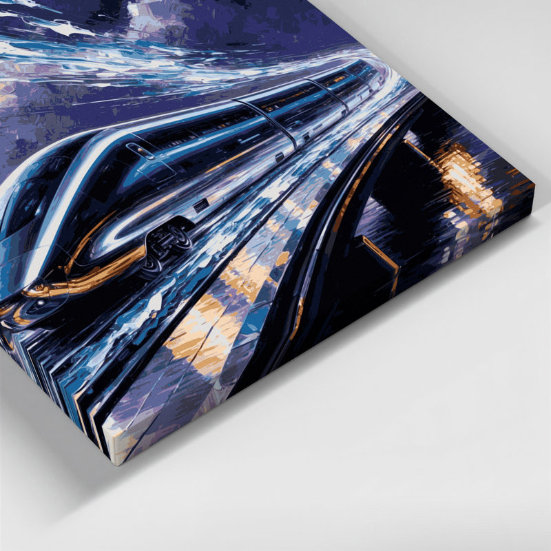 Art mural sur toile lévitation magnétique Sci Fi, H 16 po x l 20 po