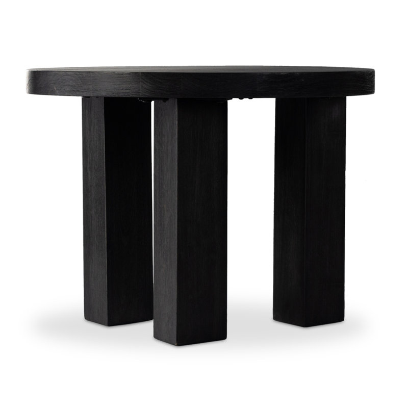 Mesa Solid Wood End Table, Ebony Parawood