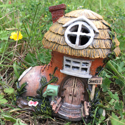 Mystical Cobblers Boot Fairy Garden House with LED Light Decoration