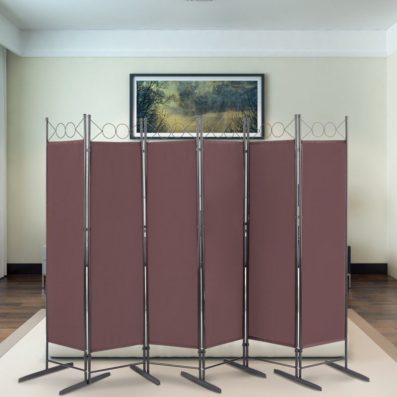 6 plis avec cadre en tissu de polyester 160G et pieds en plastique en acier au carbone, Brun