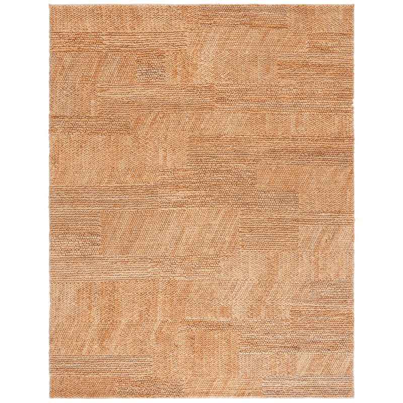 Adarryll Hand Woven Indian Hemp Cotton Rug in Natural, Square 6'
