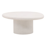 Trinna Concrete Terrazzo Coffee Table, White