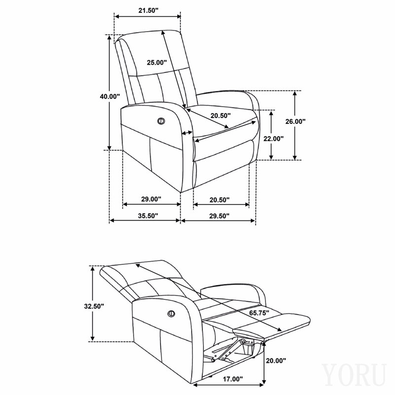 Fauteuil inclinable électrique Meglia, Gray
