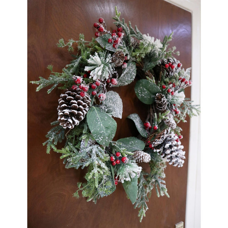 Faux PVC 46cm Christmas Wreath