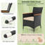 Ensemble de 11 chaises de patio en osier avec parasol double face et 8 chaises empilables-240306080-240306078