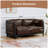 Faux Leather Loveseat-1577738034